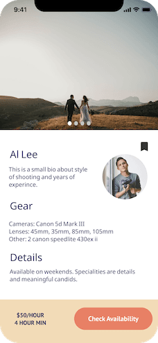 Screenshot of the profile screen in the new ISO app